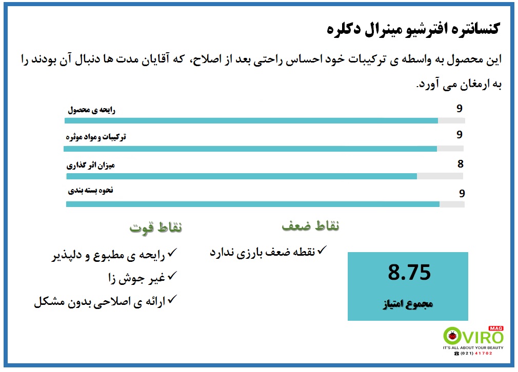 جدول افترشیو دکلره