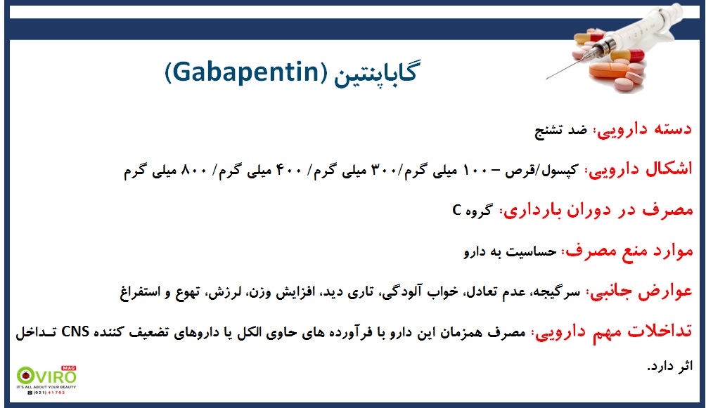 کپسول گاباپنتین | قرص گاباپنتین | موارد مصرف گاباپنتین | عوارض جانبی گاباپنتین | Gabapentin