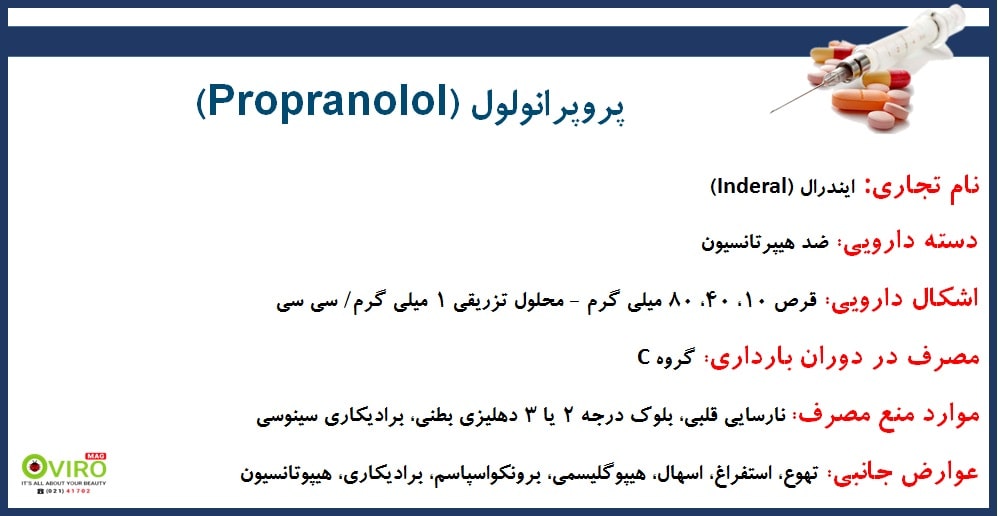 قرص پروپرانولول | Propranolol | قرص پرانول | قرص ایندرال | روش مصرف پروپرانولول