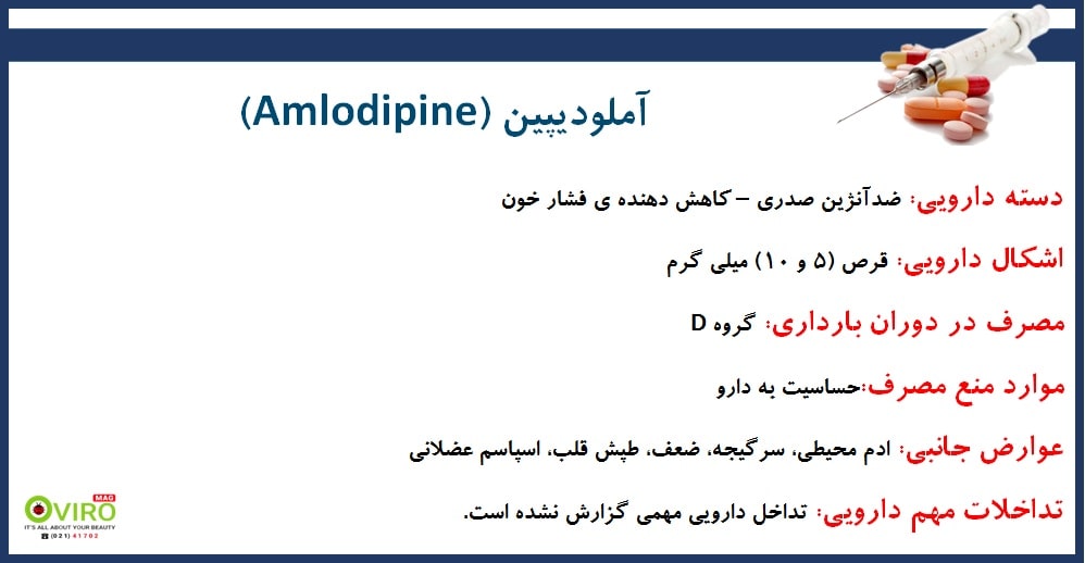 قرص آملودیپین 5 میلی گرم | Amlodipine | آملوبر | آملوپرس | آملوتد | کاردیواسک | نورواسک